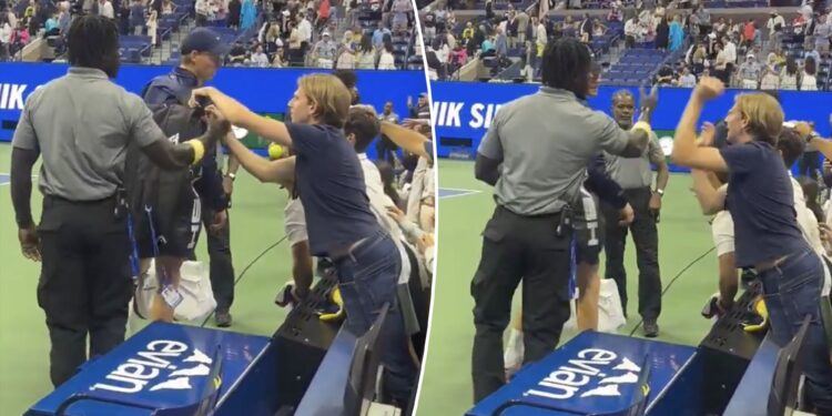 US Open fan caught grabbing Jannik Sinner's bag in bizarre moment