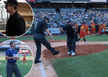 Watch Eli Manning's surprise appearance at Savannah Bananas game