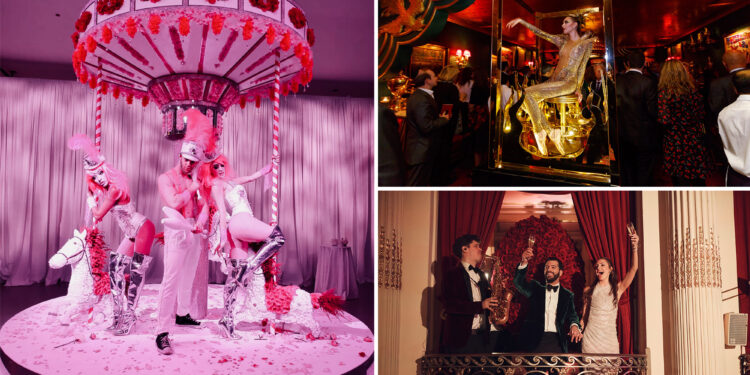 Wealthy New Yorkers are throwing parties as elaborate as Broadway shows