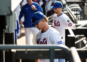 Pete Alonso walks into the clubhouse after the Mets-Nationals game on Sept. 21, 2025.