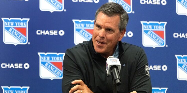New York Rangers head coach Mike Sullivan during a press conference.