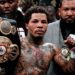 Gervonta Davis poses after championship boxing bout in New York.