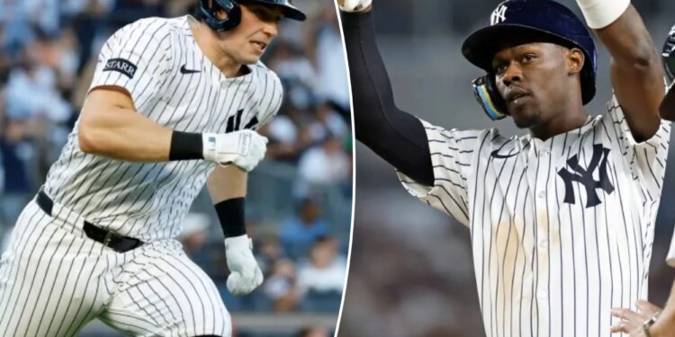Yankees sit Ben Rice, Jazz Chisholm Jr. in Game 1 gambit