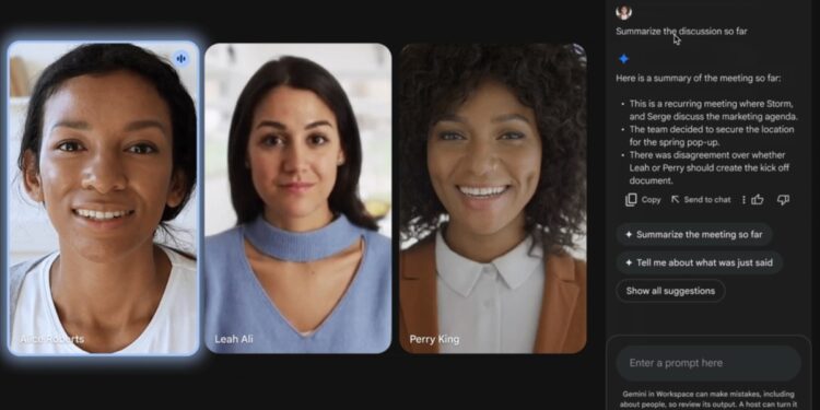 ‘Ask Gemini’ AI will tell you what you missed during a Google Meet call