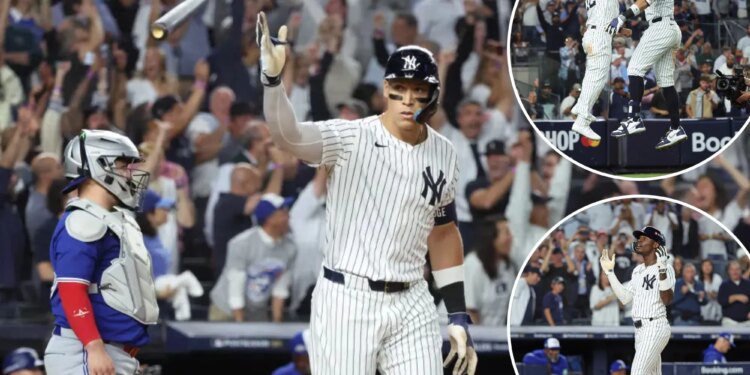 Aaron Judge leads Yankees to Game 3 ALDS win over Blue Jays