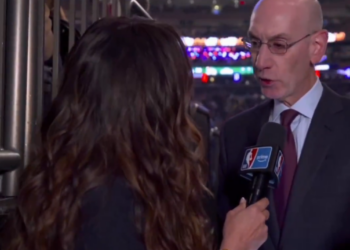 Adam Silver answers questions about the NBA investigating Terry Rozier in 2023 following a massive gambling probe coming to light on Thursday.