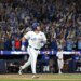 Toronto Blue Jays right fielder Addison Barger (47) rounds the bases after hitting a grand slam against the Los Angeles Dodgers in the sixth inning during game one of the 2025 MLB World Series at Rogers Centre.