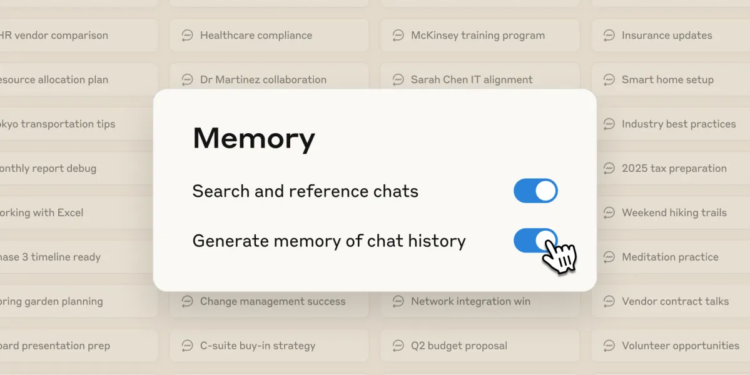 Anthropic’s Claude catches up to ChatGPT and Gemini with upgraded memory features