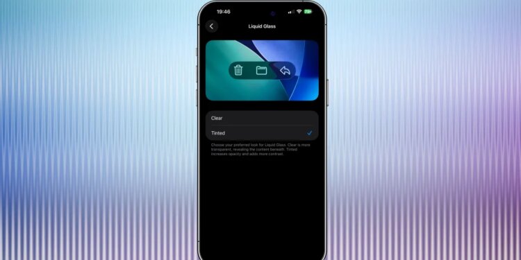 Apple adds a new toggle to make Liquid Glass less glassy