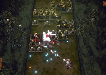 A screenshot from Ball X Pit.