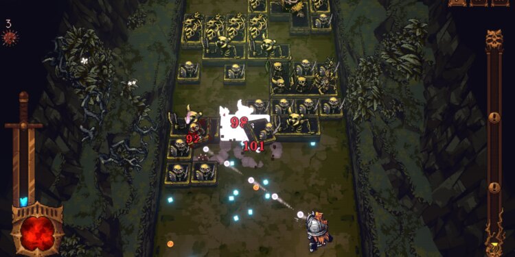 A screenshot from Ball X Pit.