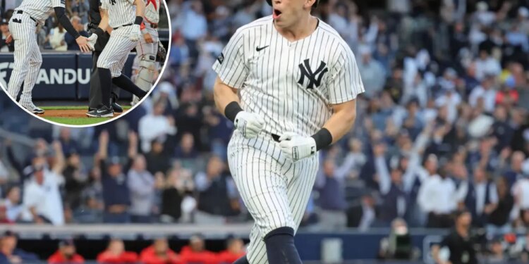 Ben Rice sets Yankees tone with first-pitch Game 2 homer in playoff debut