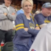 Shannon Kobylarczyk at a Milwaukee Brewers game.