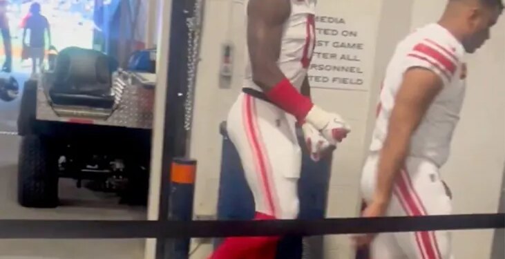 Giants linebacker Brian Burns (#0) was furious after the team's devastating loss to the Broncos, 33-32, in Denver on Sunday, October 19, 2025.