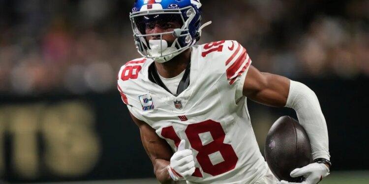Darius Slayton suffered a hamstring in the Giants' Week 5 loss to the Saints.
