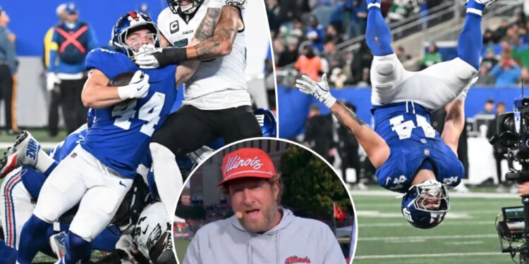 Dave Portnoy rips 'morons' in NFL who passed on Giants' Cam Skattebo