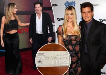 Denise Richards proves Charlie Sheen wrong with photo of uncashed $1M check