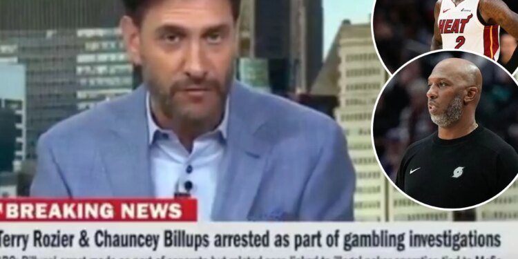 ESPN Bet promo rolls during 'Get Up' segment covering NBA gambling, poker arrests in stunning scene