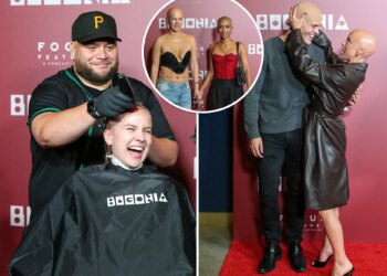 Emma Stone's 'Bugonia' screening has moviegoers shave heads for free admission