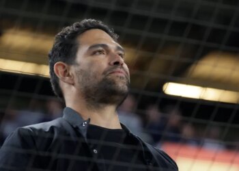Former New York Jets player Mark Sanchez at a New York Yankees vs. Baltimore Orioles game.