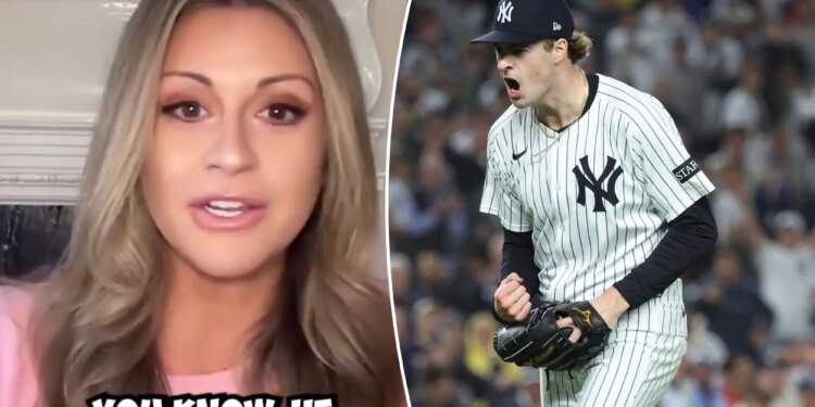 Gambling influencer Lucy Burdge declares war on Yankees' Cam Schlittler after Red Sox chirp