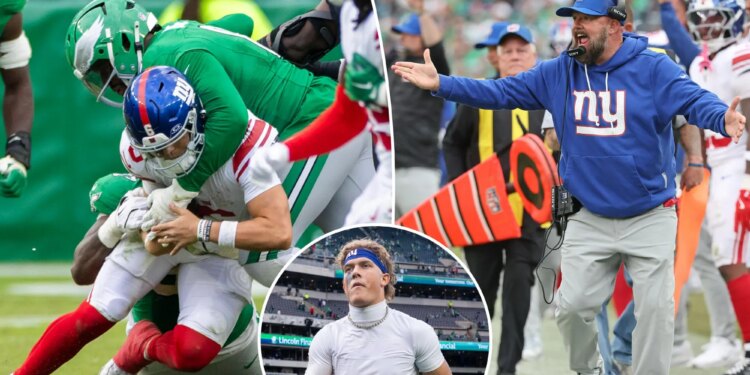 Giants are in the Jaxson Dart danger zone after loss to Eagles