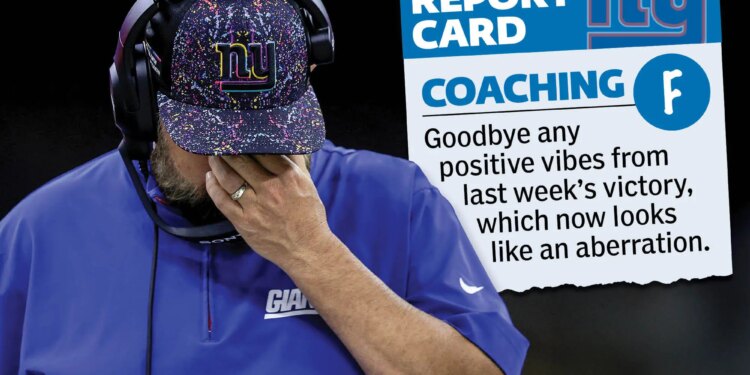Giants takeaways, report card from NFL Week 5 loss to Saints