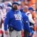Giants head coach Brian Daboll watches from the sideline during the first half of an NFL football game against the Denver Broncos in Denver, Sunday, Oct. 19, 2025.