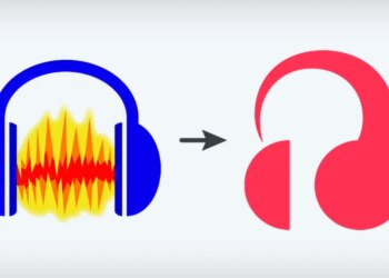 If you can get past the terrible logo, Audacity 4 looks pretty great