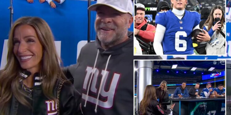 Jaxson Dart's mom gets 'emotional' in interview after thrilling Giants win