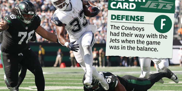 Jets takeaways, report card from NFL Week 5 loss to Cowboys