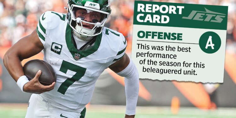 Jets takeaways, report card from NFL Week 8 win over Bengals