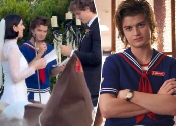 Joe Keery officiates wedding dressed as 'Stranger Things' character