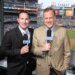 John Flaherty (l.), seen here with Michael Kay (r.), is out at YES Network after 20 years.