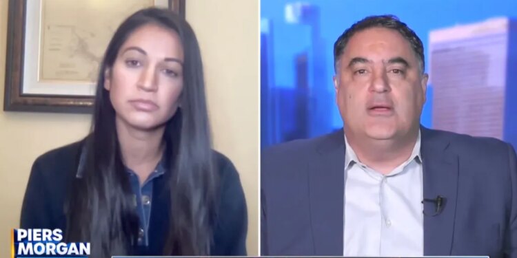 Former Trump White House aide Katie Miller nearly walked off "Piers Morgan Uncensored" on Wednesday after progressive commentator Cenk Uygur accused her of lying.