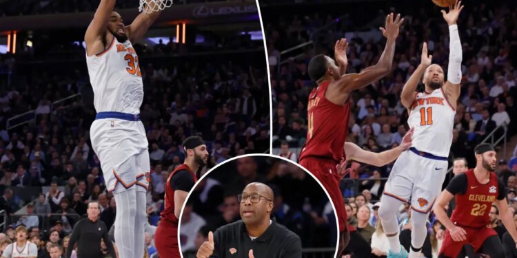 Knicks start Mike Brown era with hard-fought win over Cavaliers