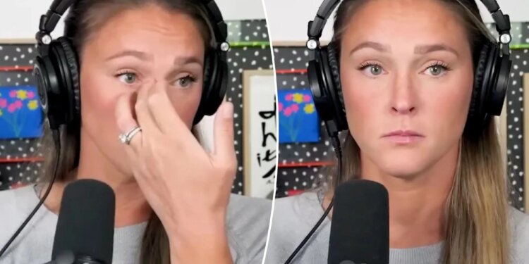 Kylie Kelce breaks down recalling heartbreaking miscarriage