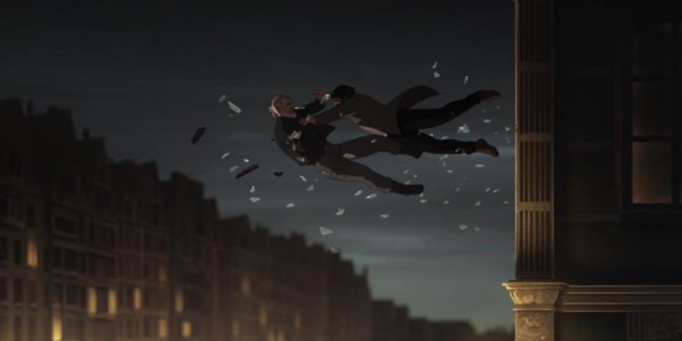 A still image from the animated series Splinter Cell: Deathwatch.