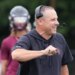 Head coach Joe Spagnolo on the first day of football practice at Iona Prep Aug. 18, 2025.