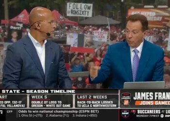 Nick Saban criticized Penn State's decision to fire James Franklin during a "College GameDay" segment Oct. 18.