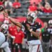 Arkansas State quarterback Jaylen Raynor (1) throws a pass.