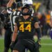 Arizona State Sun Devils linebacker Keyshaun Elliott (44) celebrating during a football game.