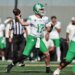 North Texas Mean Green quarterback Drew Mestemaker (17) throws a pass.