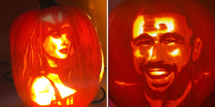 Pumpkin carver goes viral for Taylor Swift creation, fans demand Kelce