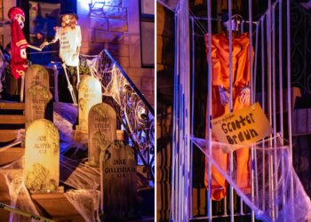 Taylor Swift Halloween decorations with her exes' names on tombstones go viral