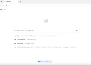 ChatGPT Atlas’s homepage is pretty basic.