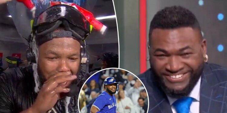 Vladimir Guerrero channels David Ortiz in Blue Jays celebration: 'Da Yankees lose'