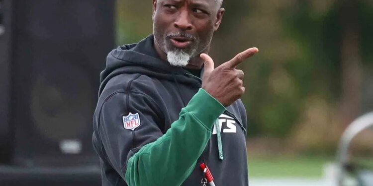 Jets head coach Aaron Glenn when the New York Jets practiced Tuesday, October 28, 2025 at Atlantic Health Training Center in Florham Park, NJ.