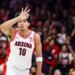Arizona Wildcats forward Koa Peat (10) scores a three-pointer.