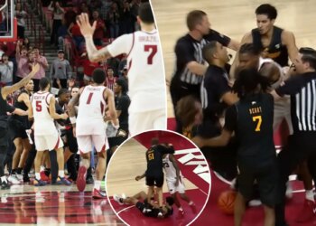 Arkansas-Winthrop brawl results in four ejections in crazy scene
